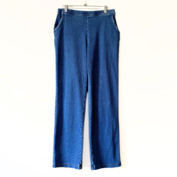 L.L. Bean Perfect Fit Pants Denim Straight-Leg Stonewashed Size S - Picture 2 of 7